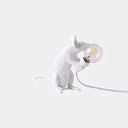 Seletti 'mouse' Lamp Sitting, Us And Usb Plug, E14 Bulb