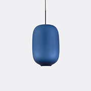 Cappellini 'arya' Hanging Lamp, Large, Blue, Uk Plug