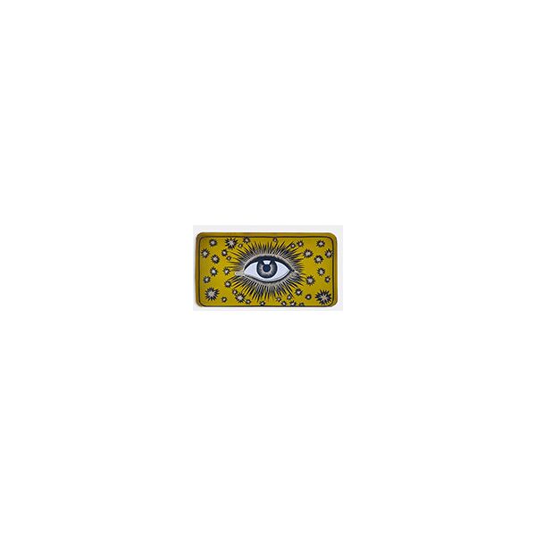 les-ottomans 'eye' iron tray, yellow