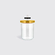 alessi '100 values collection' glass jar, yellow