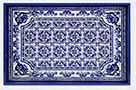 dolce&gabbana casa 'blu mediterraneo' tray, rectangular