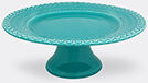 Bordallo Pinheiro ‘fantasia’ Cake Stand, Acqua Green