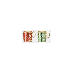 rosenthal 'medusa garland' mug, set of two, red and green