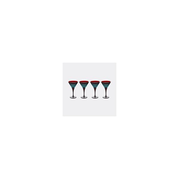 l'objet 'prism' martini glass, set of four, bordeaux