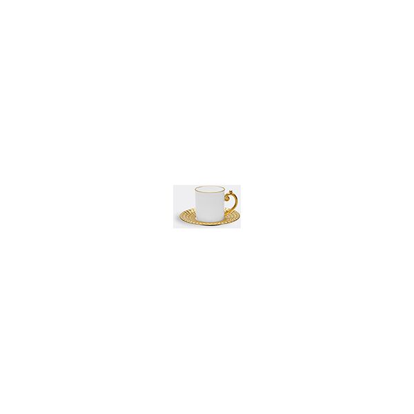 l'objet 'aegean' espresso cup and saucer, gold