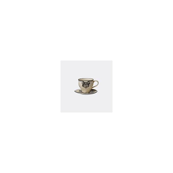 gucci 'star eye' demitasse cup and saucer, set of two, white