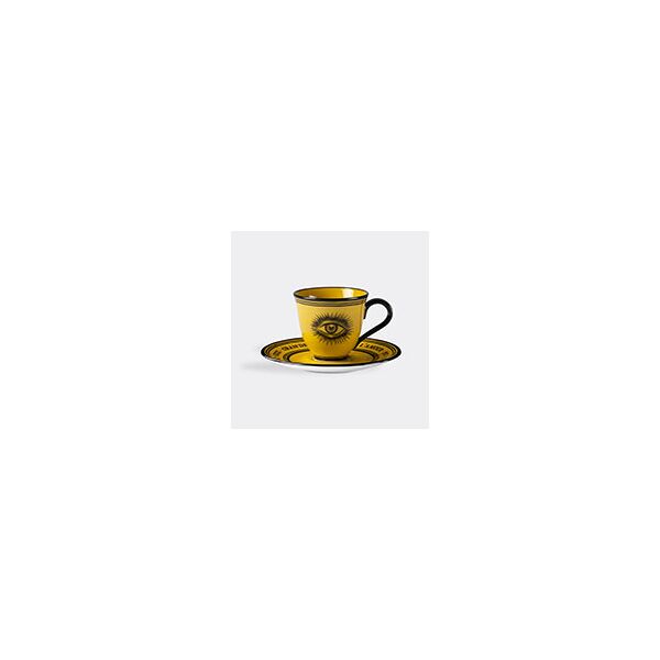 gucci 'star eye' demitasse cup with saucer, set of two, yellow