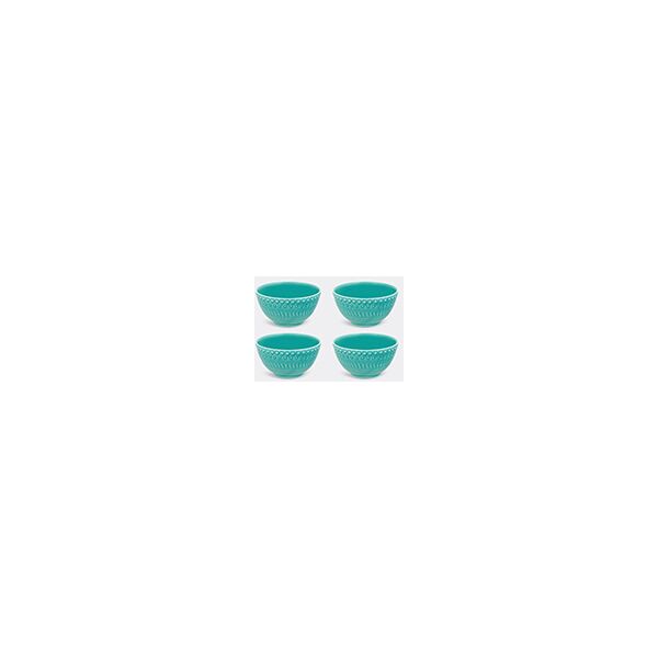 bordallo pinheiro ‘fantasia’ bowl, set of four, acqua green