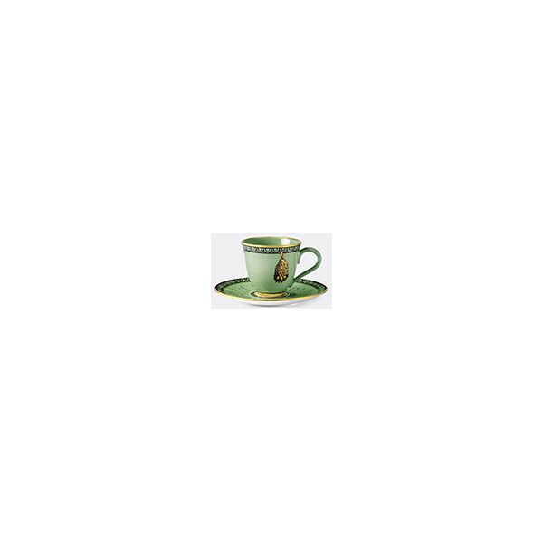 gucci 'odissey' demitasse cup with saucer, set of two, green