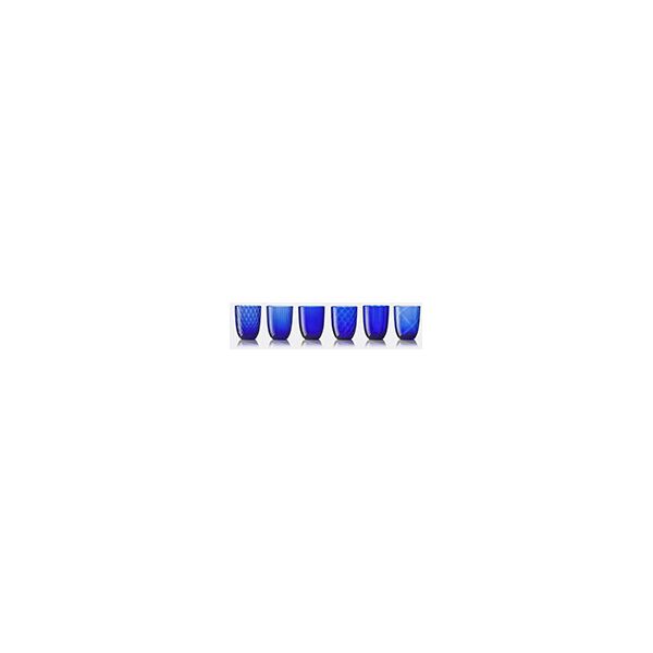 nasonmoretti 'idra' water glass, set of six, blue