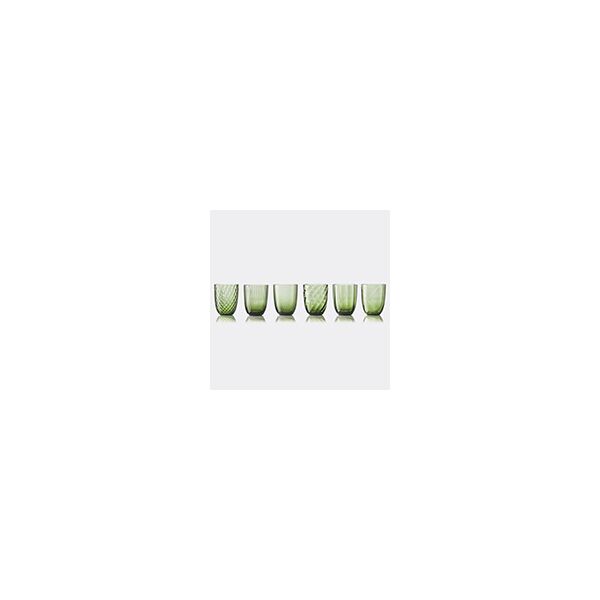 nasonmoretti 'idra' water glass, set of six, soraya green