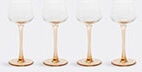 bitossi home 'diseguale' pink goblets, set of four