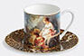 roberto cavalli home 'wild leda' luxury coffee cup and saucer box, set of two