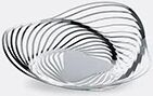 alessi 'trinity' fruit bowl, silver