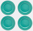 bordallo pinheiro 'fantasia' dinner plate, set of four, acqua green