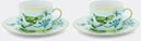 aquazzura casa 'secret garden' teacup and saucer, set of two