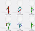 ichendorf milano 'fruits and flowers' optical stemmed glass, set of six