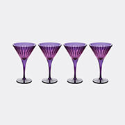l'objet 'prism' martini glass, set of four, purple