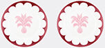 aquazzura casa 'jaipur' dessert plate, set of two, bordeaux and pink