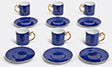 l'objet 'lapis' espresso cup and saucer, set of six