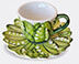 les-ottomans 'lily of the valley' coffee cup and saucer