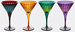 l'objet 'prism' martini glass, set of four, multicolor