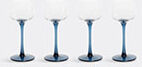 bitossi home 'diseguale' blue goblets, set of four