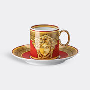 rosenthal 'medusa amplified' espresso cup and saucer, golden coin