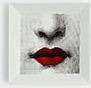 fornasetti 'tema e variazioni n.397' square plate, red, black and white