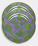 la doublej 'wildbird' dessert plates, set of two, lilac