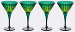 l'objet 'prism' martini glass, set of four, green