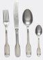 bitossi home cutlery set 24 pieces, silver