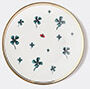 bitossi home 'cloverleaf and ladybird' bread plate, set of six