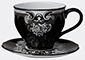 gucci 'star eye' demitasse cup and saucer, set of two, black