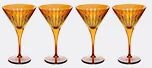 l'objet 'prism' martini glass, set of four, amber