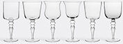 bitossi home set of six glasses, clear