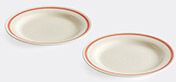 hay 'sobremesa' plate, small, set of two, red