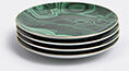 l'objet 'malachite' dessert plate, set of four