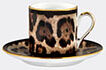 dolce&gabbana casa 'leopardo' espresso cup and saucer