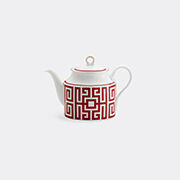 ginori 1735 'labirinto' teapot, red