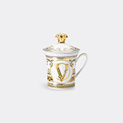 Rosenthal 'virtus Gala White' Mug With Lid