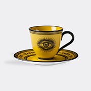 Gucci 'star Eye' Demitasse Cup With Saucer, Set Of Two, Yellow