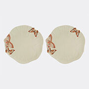 Bordallo Pinheiro 'cloudy Butterflies' Charger Plate, Set Of Two, Pink