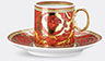 Rosenthal 'medusa Garland' Espresso Cup And Saucer, Red