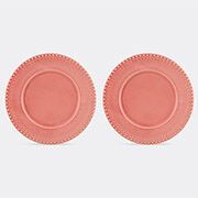 Bordallo Pinheiro ‘fantasia’ Charger Plate, Set Of Two, Pink