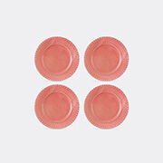 Bordallo Pinheiro ‘fantasia’ Dinner Plate, Set Of Four, Pink