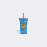 Versace 'medusa' Studded Travel Cup Mug, Capri Blu