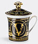 Rosenthal 'virtus Gala Black' Mug With Lid