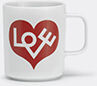 Vitra 'love Heart' Coffee Mug, Red, Squared Handle