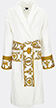 versace 'i love baroque' bathrobe, white